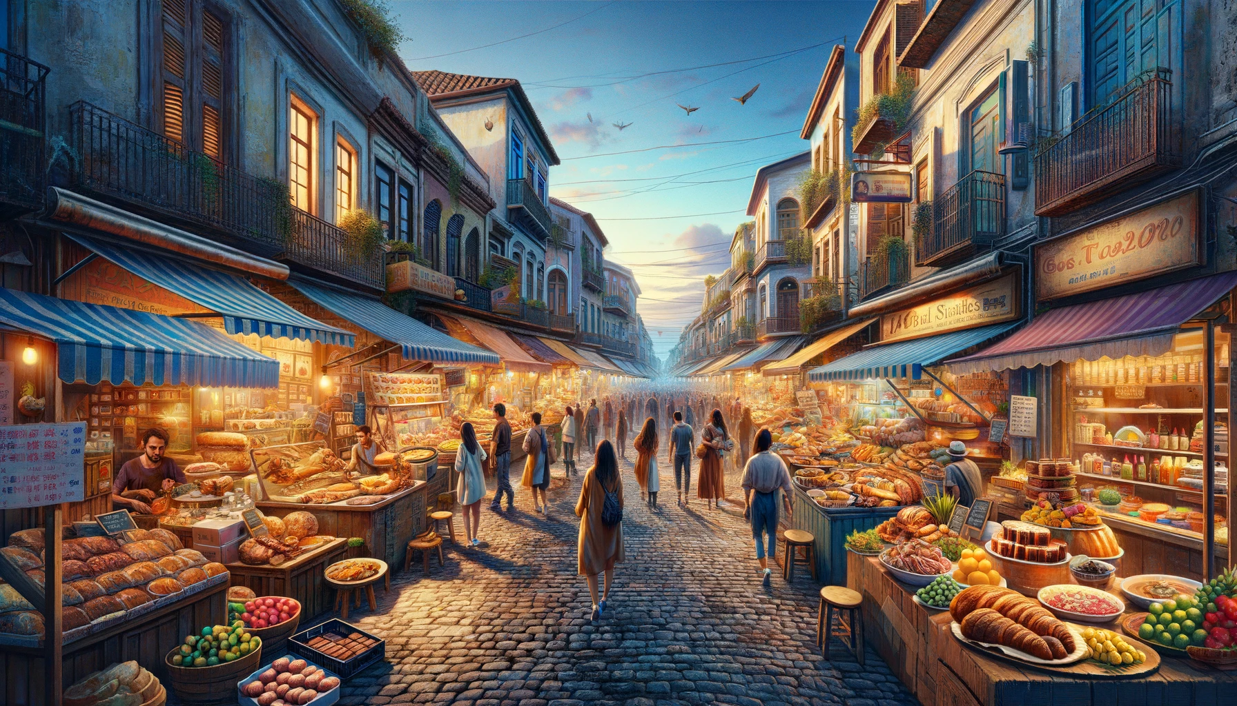 street scene where the air is alive with the aromas of freshly baked bread